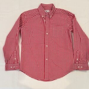 Classic Prep Red Checkered Men's Shirt